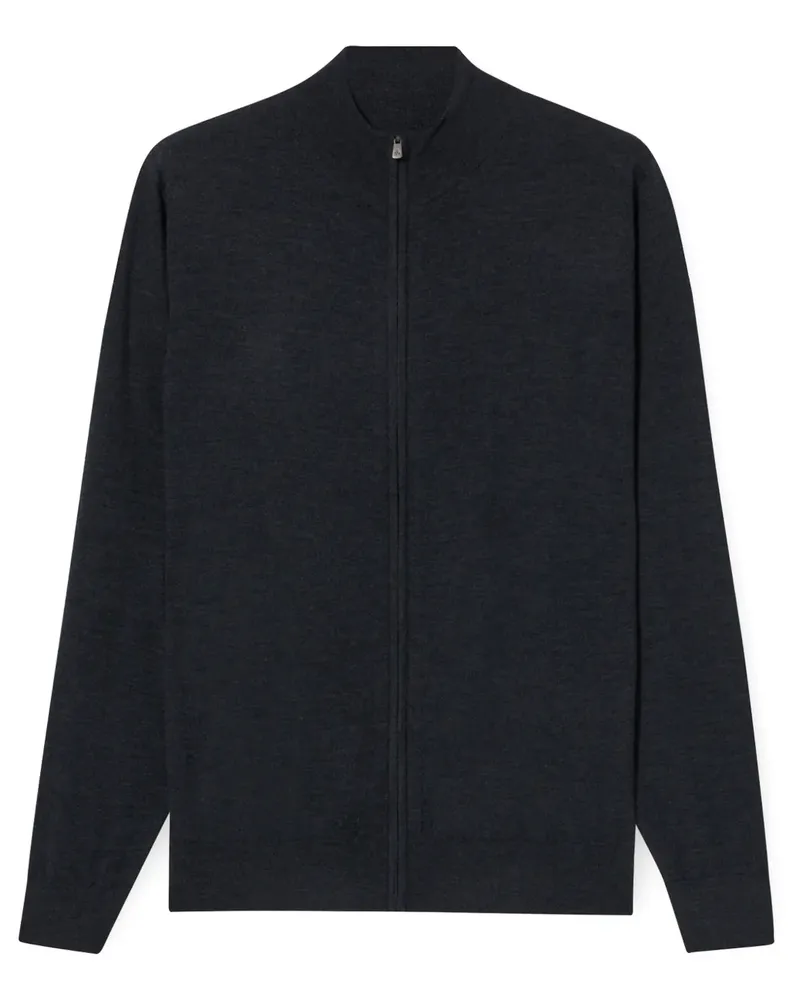 Brooks Brothers Cardigan mit Reißverschluss - Grau Grau