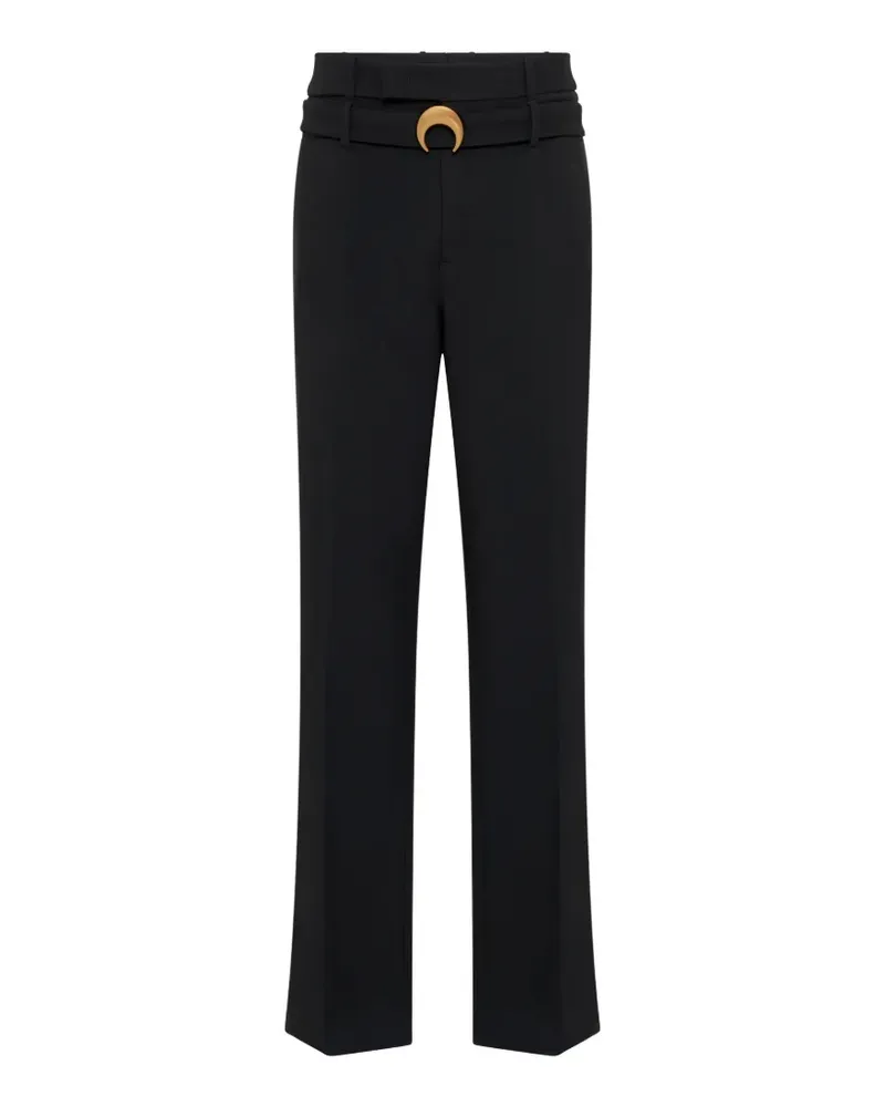 Marine Serre tailored wool flare pants - Schwarz Schwarz