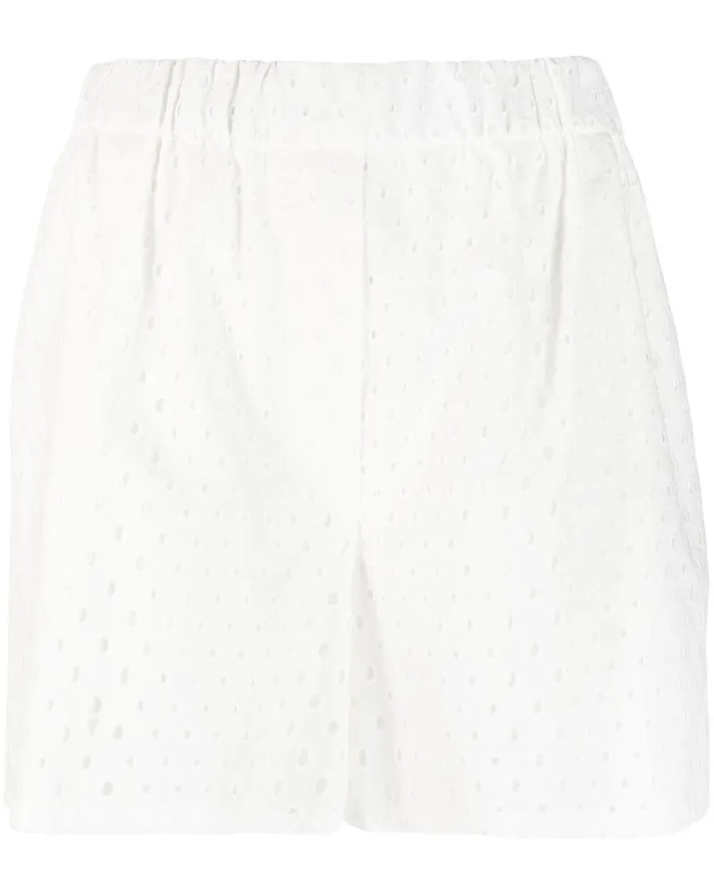 Kenzo Shorts mit Lochstickerei - Weiß Weiß