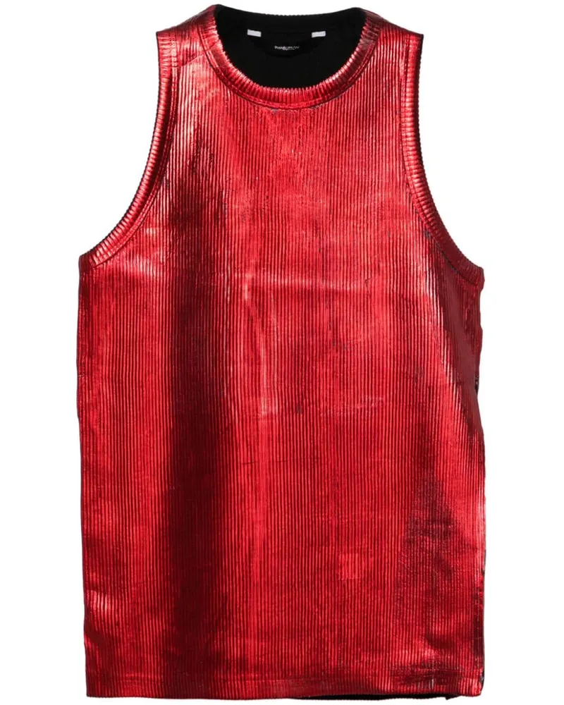pushBUTTON Tanktop im Metallic-Look - Rot Rot