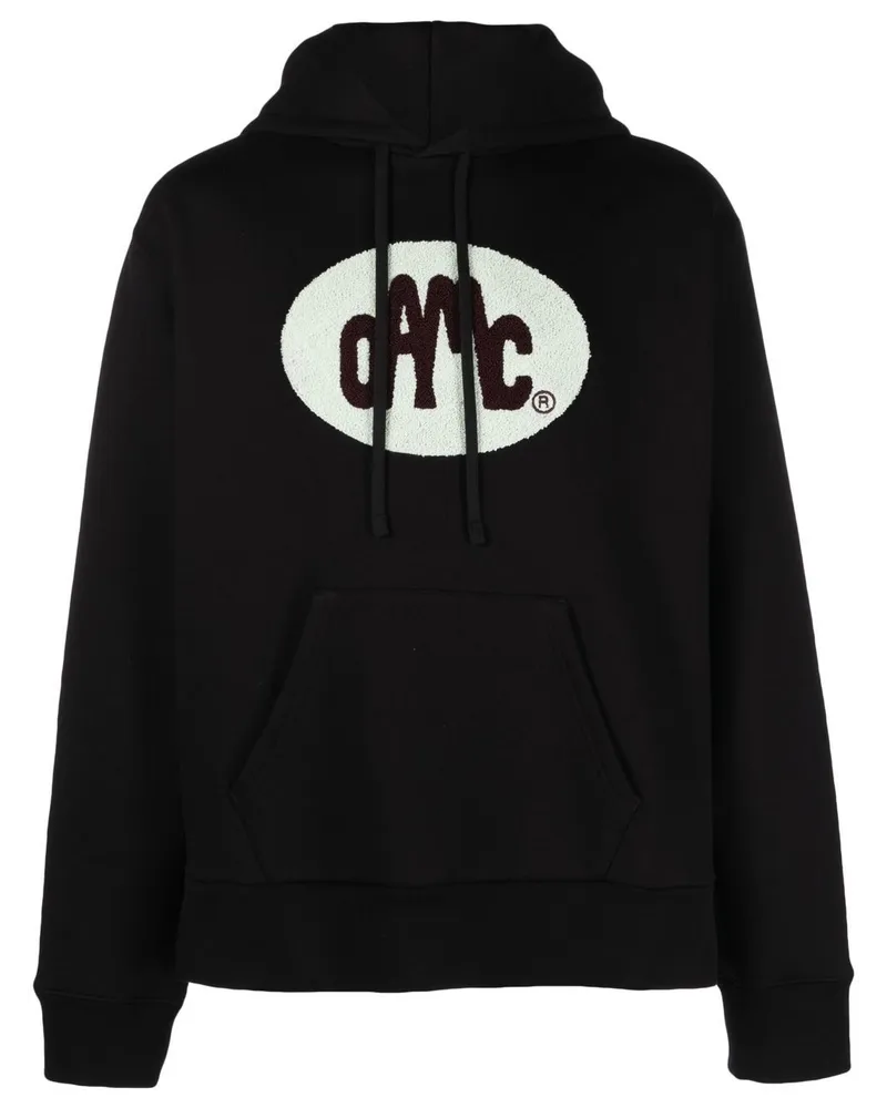 OAMC Hoodie mit Logo-Patch Schwarz