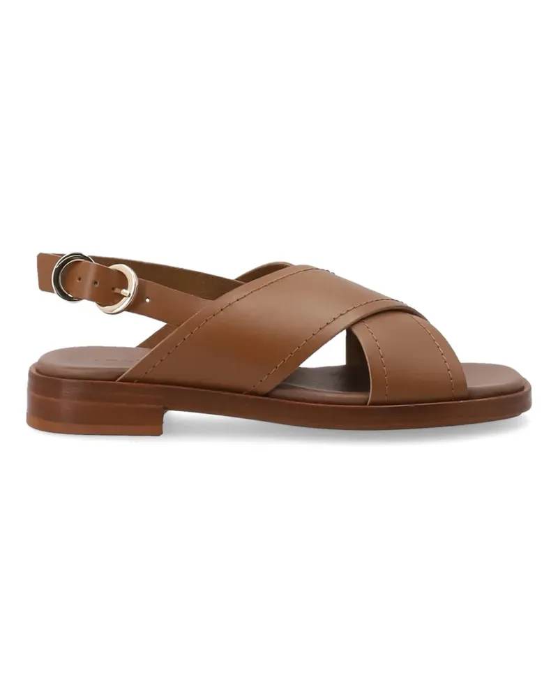 FRAU crossover-strap buckled sandals - Braun Braun
