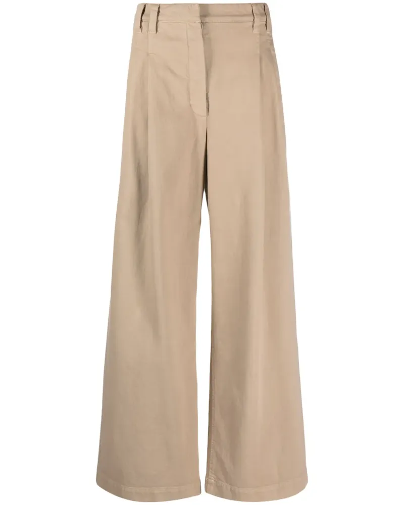 Brunello Cucinelli Weite Jeans mit Bundfalten - Nude Nude