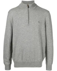 Ralph Lauren Strickpullover mit Logo-Stickerei Grau