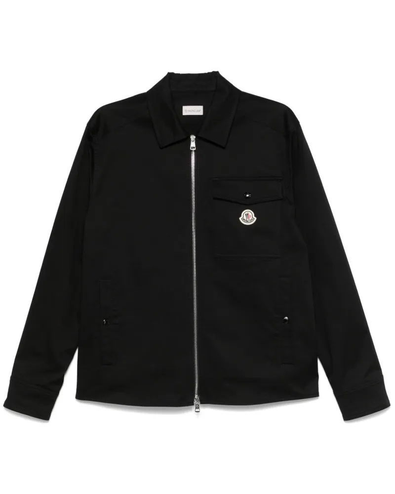 Moncler Hemdjacke mit Reißverschluss - Schwarz Schwarz