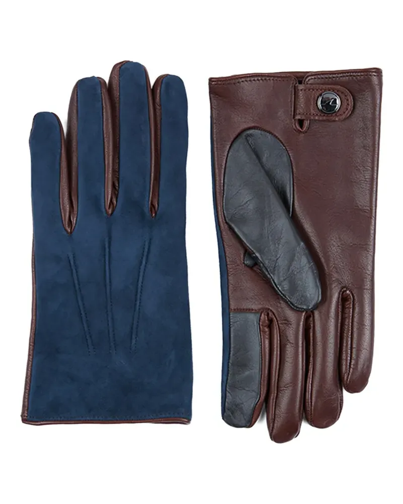Paul & Shark Handschuhe in Colour-Blocked-Optik - Braun Braun