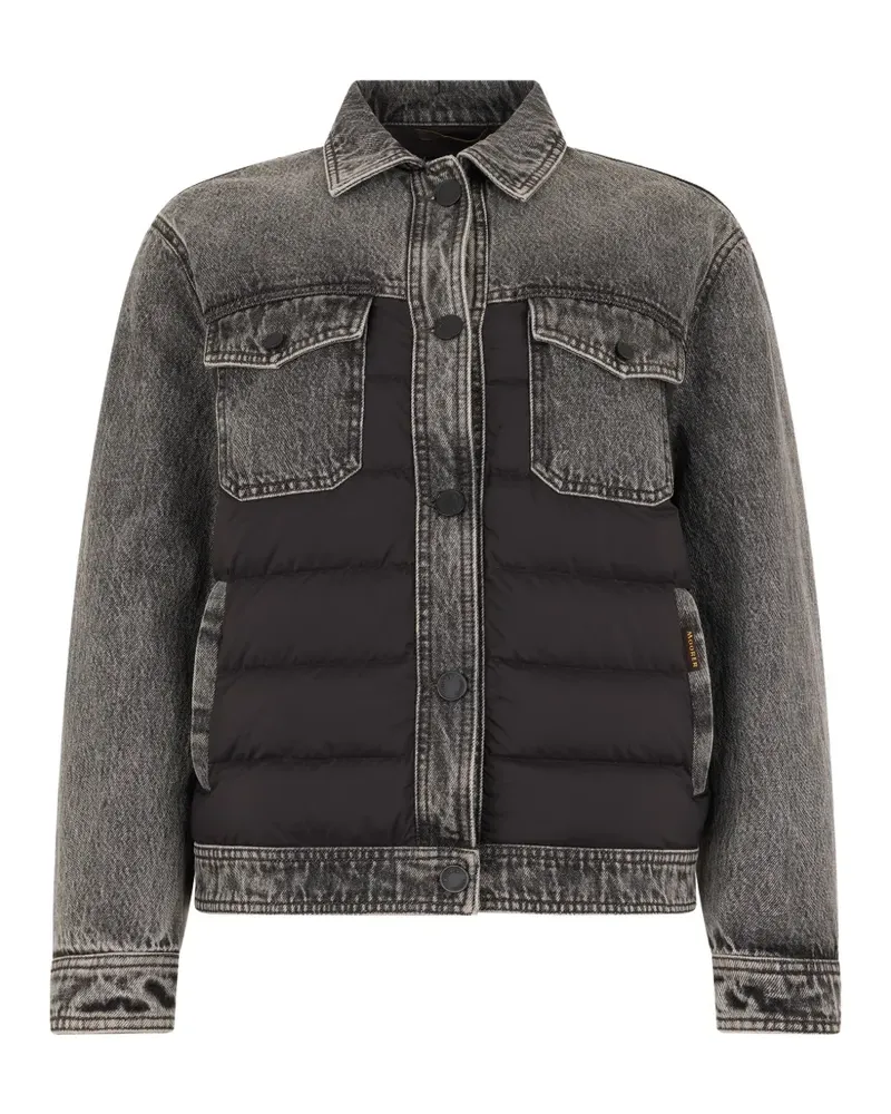 MOORER quilted-panel denim jacket - Grau Grau