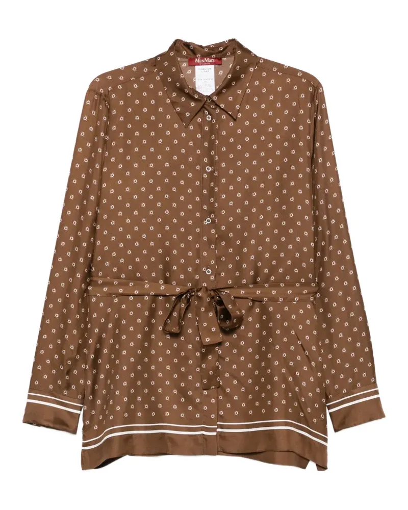 Max Mara geometric-print blouse - Braun Braun
