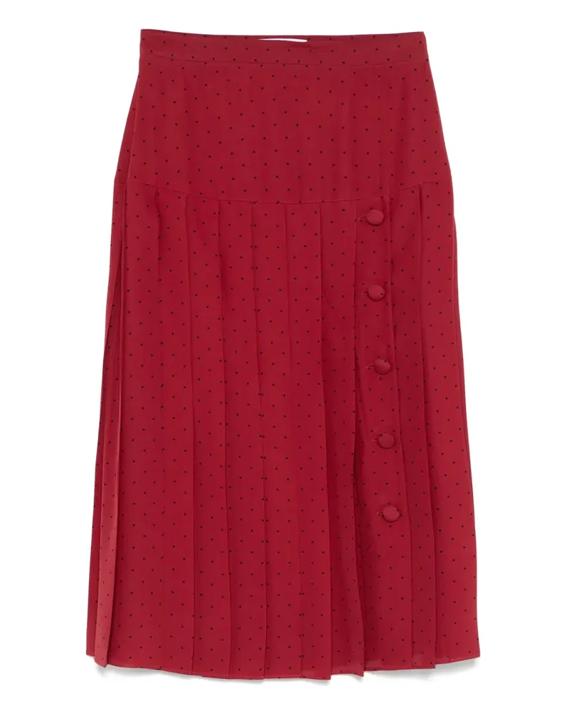 Alessandra Rich Gepunkteter Midirock - Rot Rot