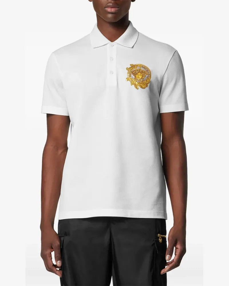Versace Klassisches Poloshirt - Weiß Weiß