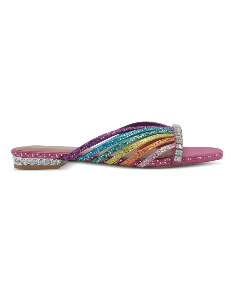 Kurt Geiger crystal strap flat mules - Rosa Rosa