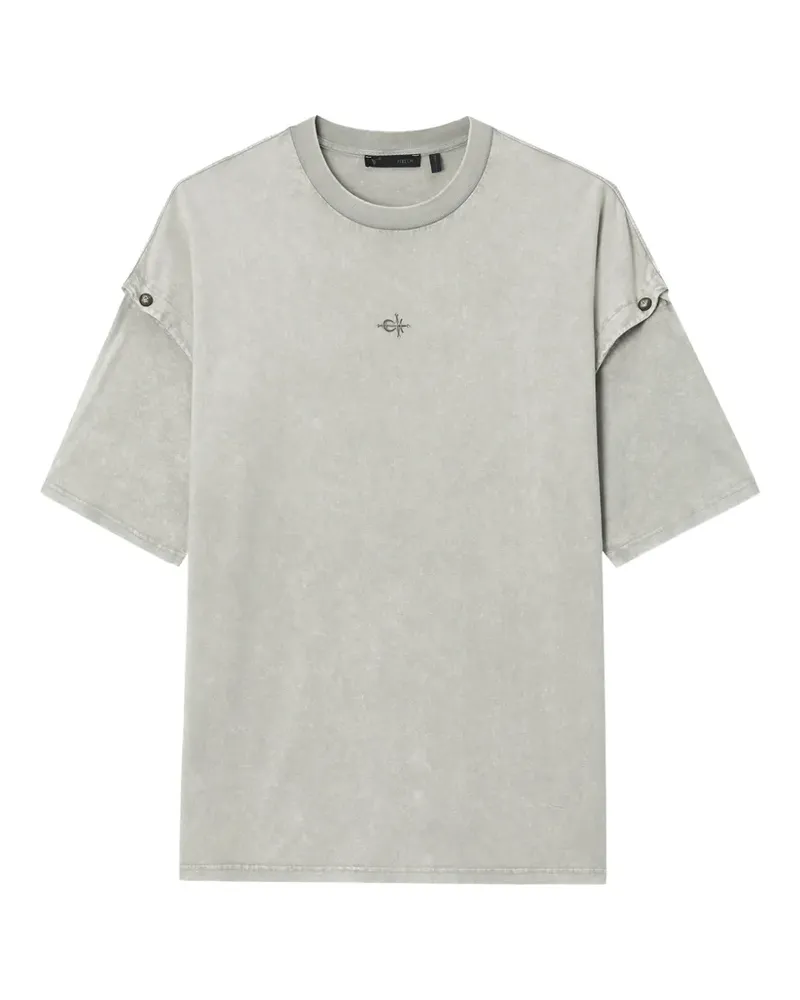 FIVE CM embroidered-logo T-shirt - Grau Grau