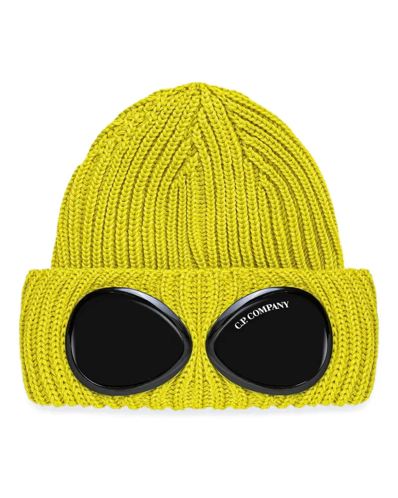 C.P. Company Beanie mit Goggle-Detail - Grün Grün