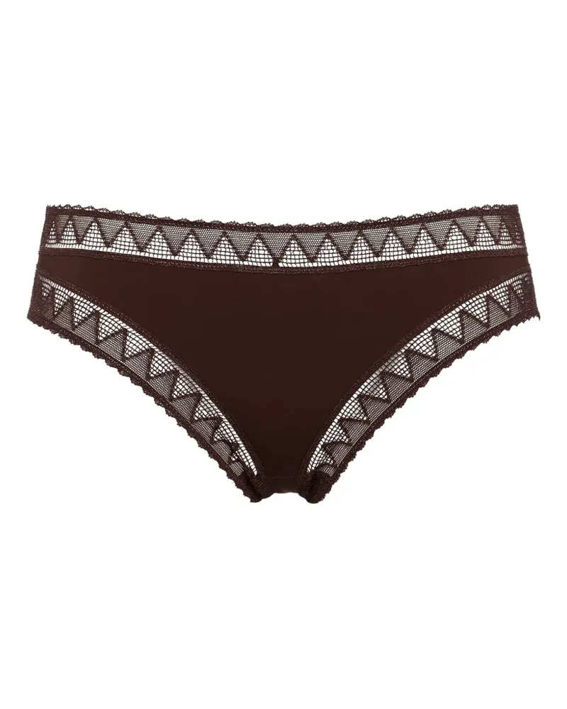 Eres Quotidien Slip mit Spitzenbesatz - Braun Braun