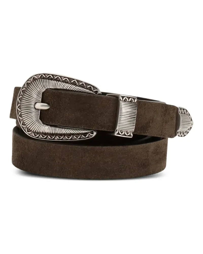 Brunello Cucinelli Wildledergürtel mit Dornschließe - Braun Braun