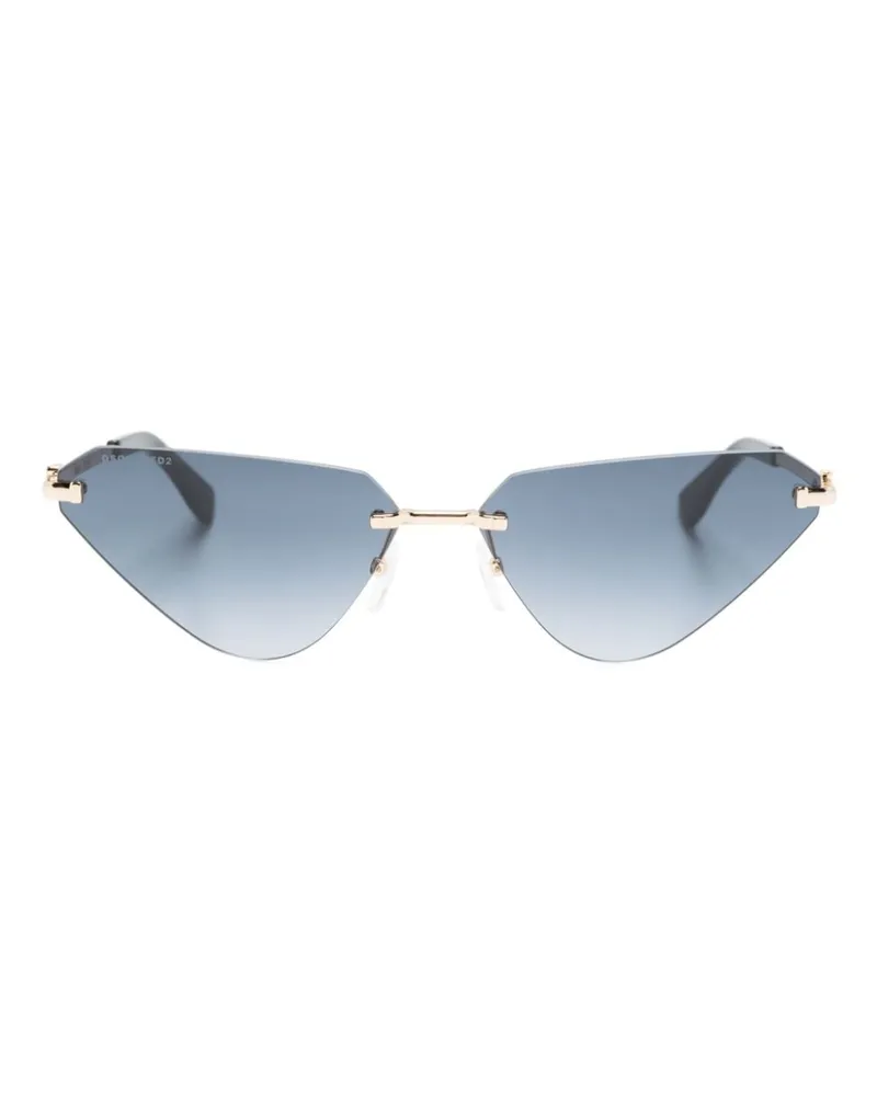 Dsquared2 Hype Sonnenbrille mit Cat-Eye-Gestell - Schwarz Schwarz