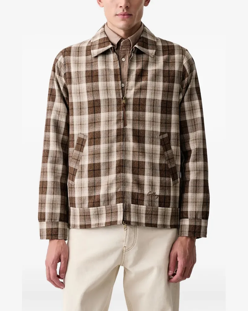 Mos Mosh check-pattern shirt jacket - Braun Braun