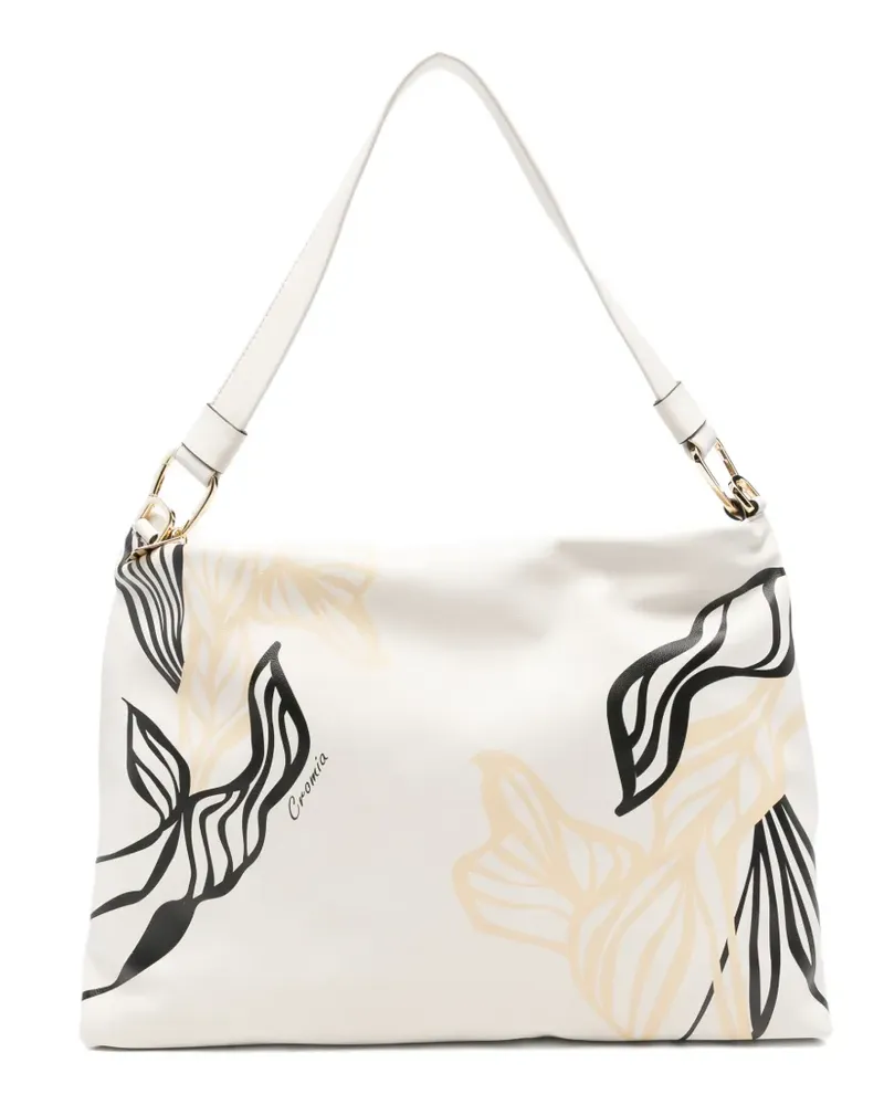 Cromia Wild floral-print tote bag - Nude Nude