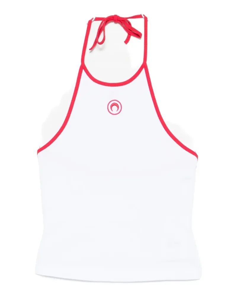 Marine Serre halter-neck top - Weiß Weiß