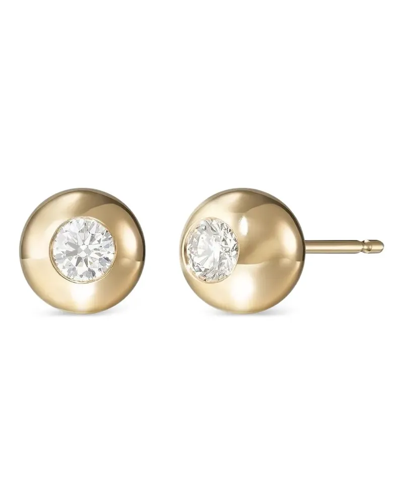 Melissa Kaye 18kt mittelgroße Audrey Gelbgoldohrringe mit Diamanten Gold