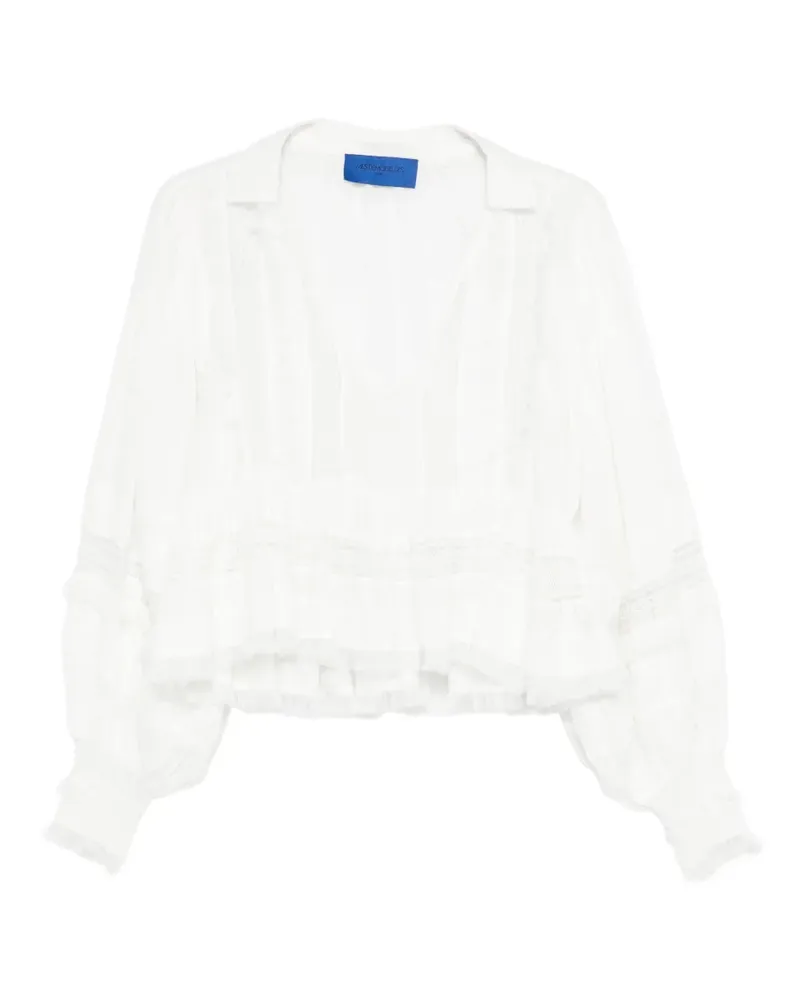 Mes Demoiselles ruffled top blouse - Weiß Weiß