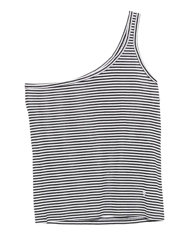 Tom Ford Gestreiftes One-Shoulder-Top - Weiß Weiß