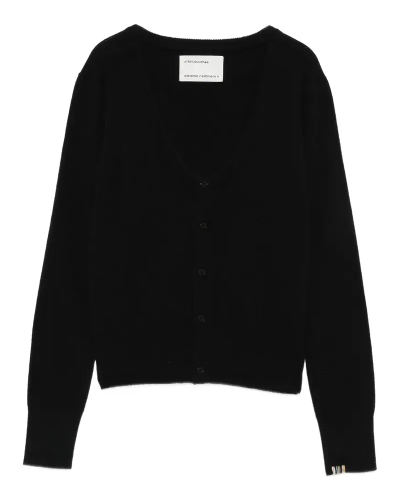 extreme cashmere Dorothea Cardigan mit Knöpfen - Schwarz Schwarz