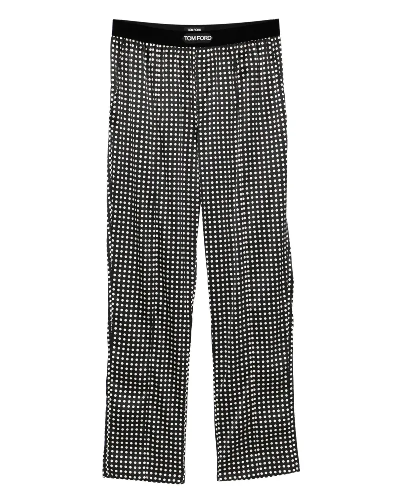 Tom Ford Gepunktete Pyjamahose - Schwarz Schwarz