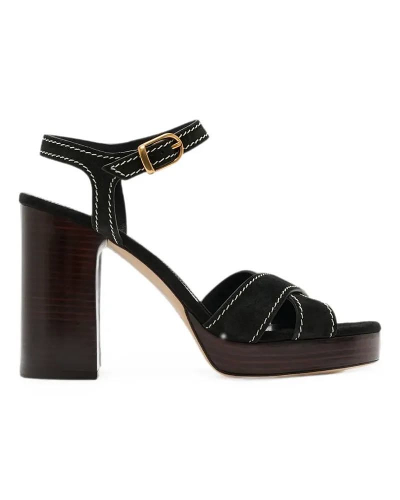 Stuart Weitzman Dayna contrast-stitch platform sandals - Schwarz Schwarz