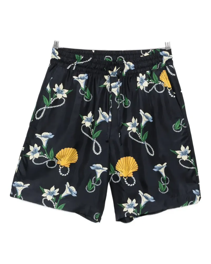 Drôle de Monsieur floral-printed shorts - Blau Blau