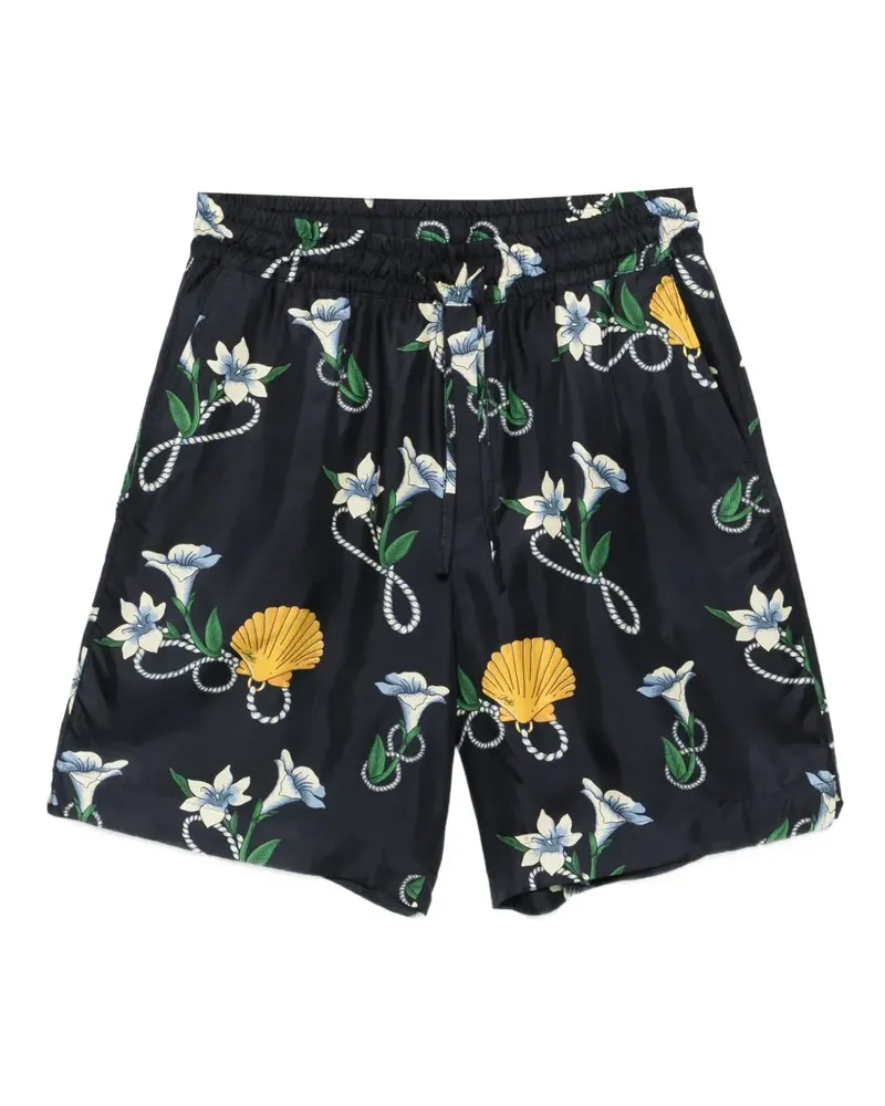 Drôle de Monsieur floral-printed shorts - Blau Blau
