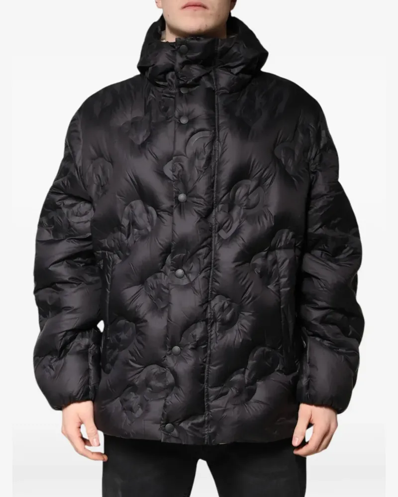 Dolce & Gabbana quilted logo-embossed jacket - Schwarz Schwarz
