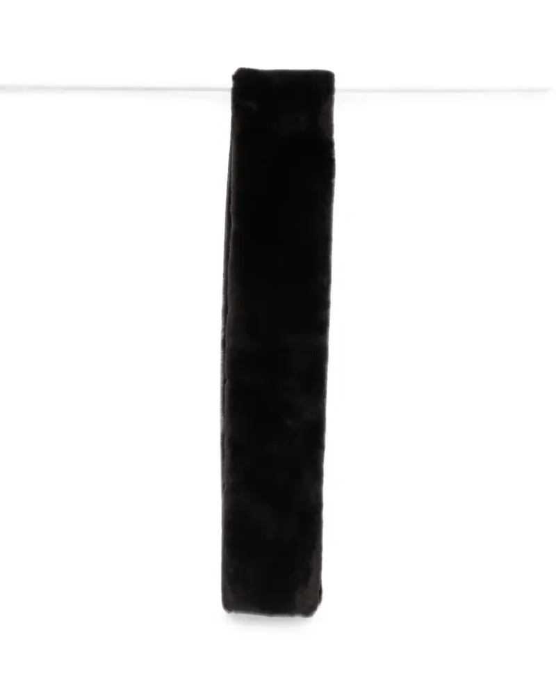 AGNONA shearling scarf - Schwarz Schwarz