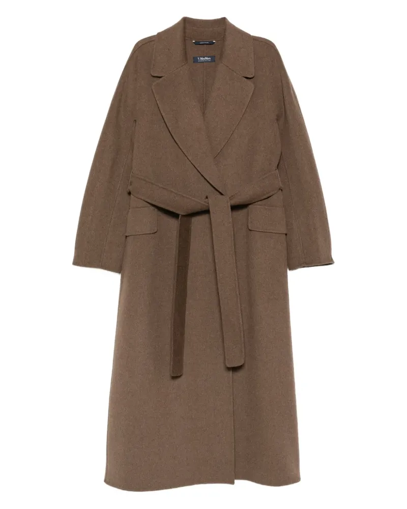 Max Mara Mantel mit Gürtel - Braun Braun