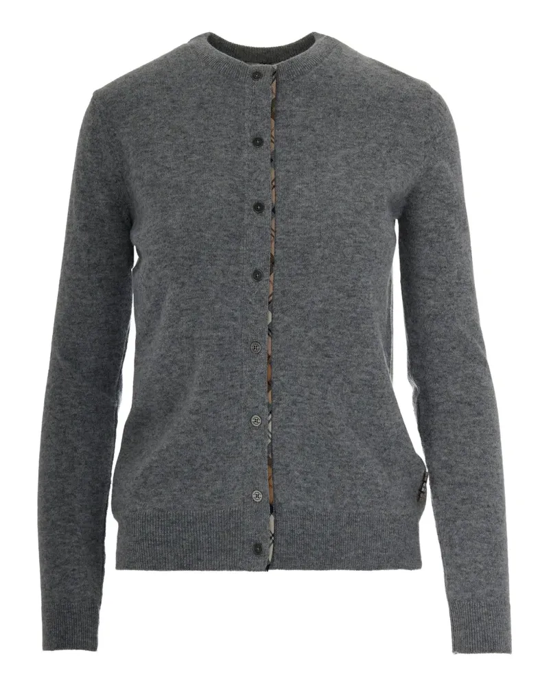 Barbour Cardigan mit Ellenbogen-Patches - Grau Grau