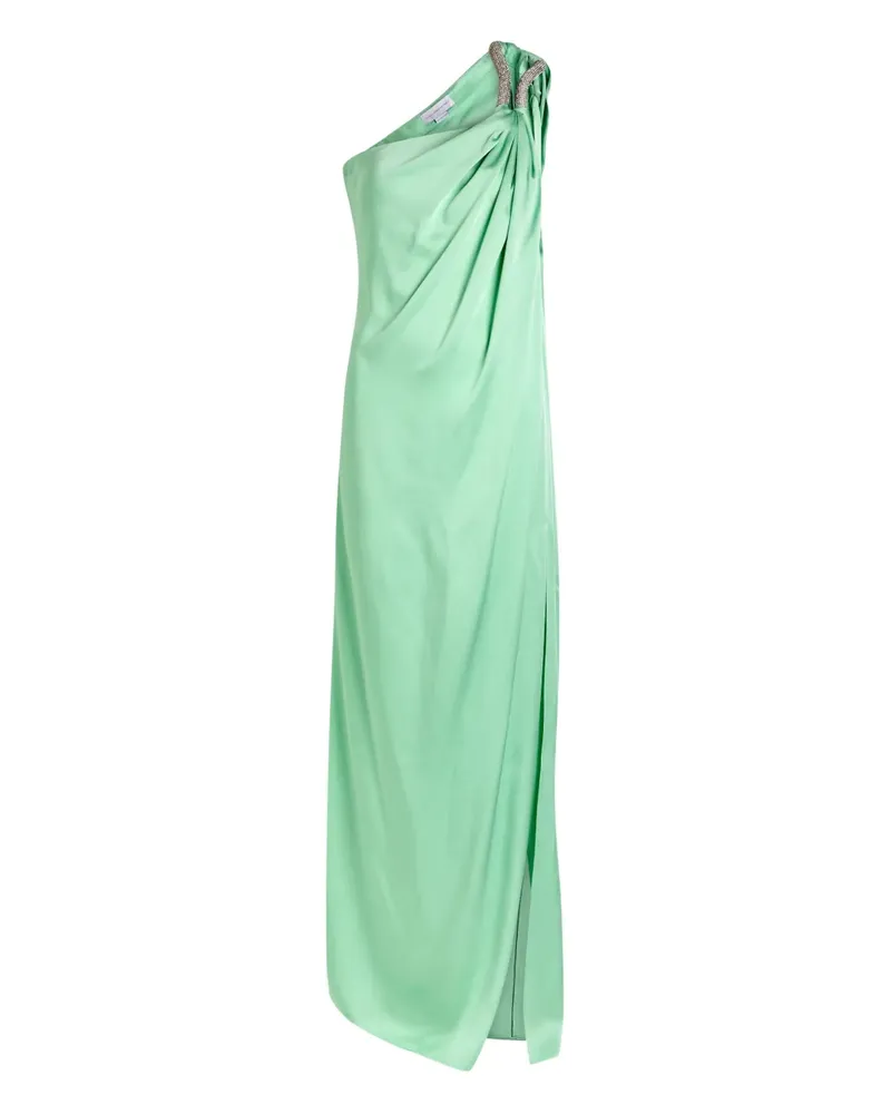 Stella McCartney draped embellished one-shoulder gown - Grün Grün