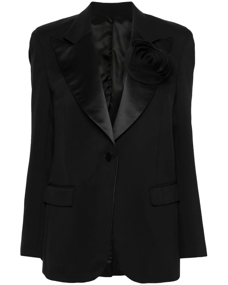 Viktor & Rolf Einreihiger Blazer aus Krepp - Schwarz Schwarz