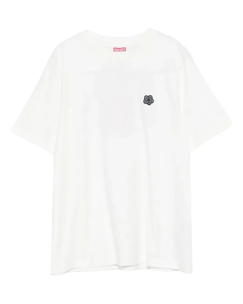 Kenzo Boke Flower T-Shirt mit Blumenverzierung - Weiß Weiß