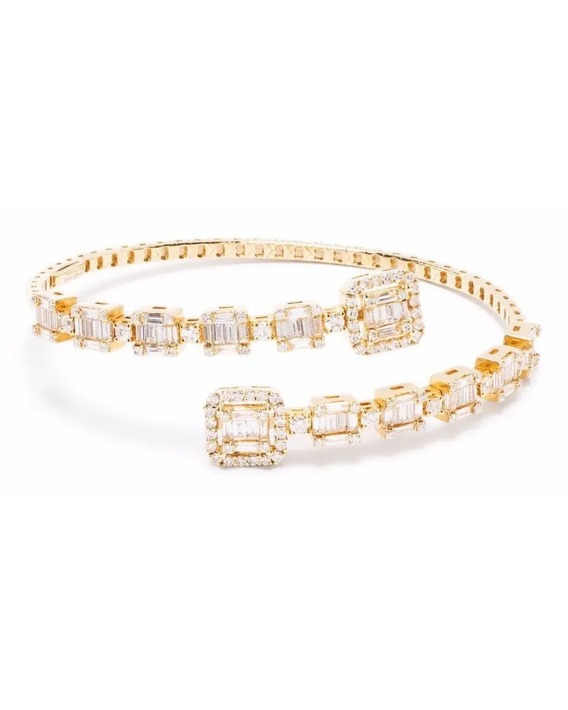Monan 18kt Gelbgoldarmspange mit Diamanten Gold