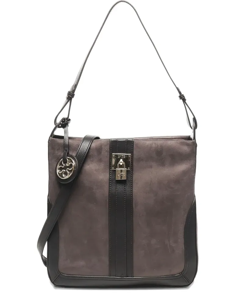 V°73 Schultertasche mit Schloss-Detail - Grau Grau