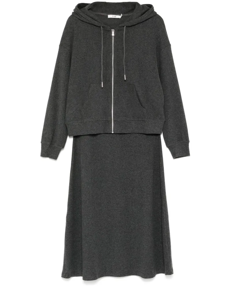 b+ab Set aus Kleid und Hoodie - Grau Grau