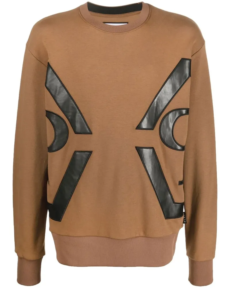Philipp Plein Sweatshirt mit Kontrasteinsätzen - Braun Braun