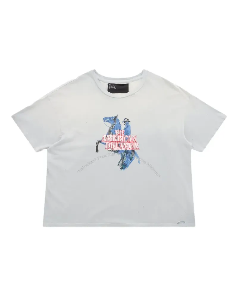 Palm Angels American Dreamer T-Shirt mit grafischem Print - Blau Blau