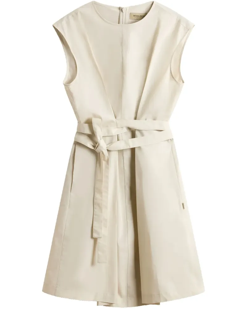 Woolrich Popelinekleid mit Gürtel - Nude Nude