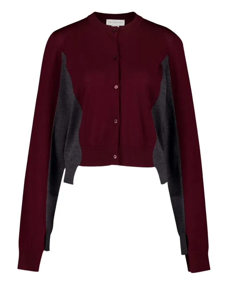 Stella McCartney Cardigan in Colour-Block-Optik - Rot Rot