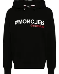 Moncler Hoodie mit Logo-Applikation Schwarz