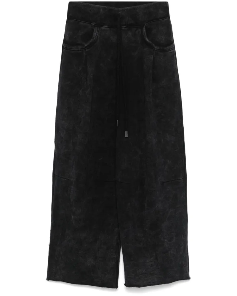 R13 Jogginghose im Cropped-Design - Schwarz Schwarz