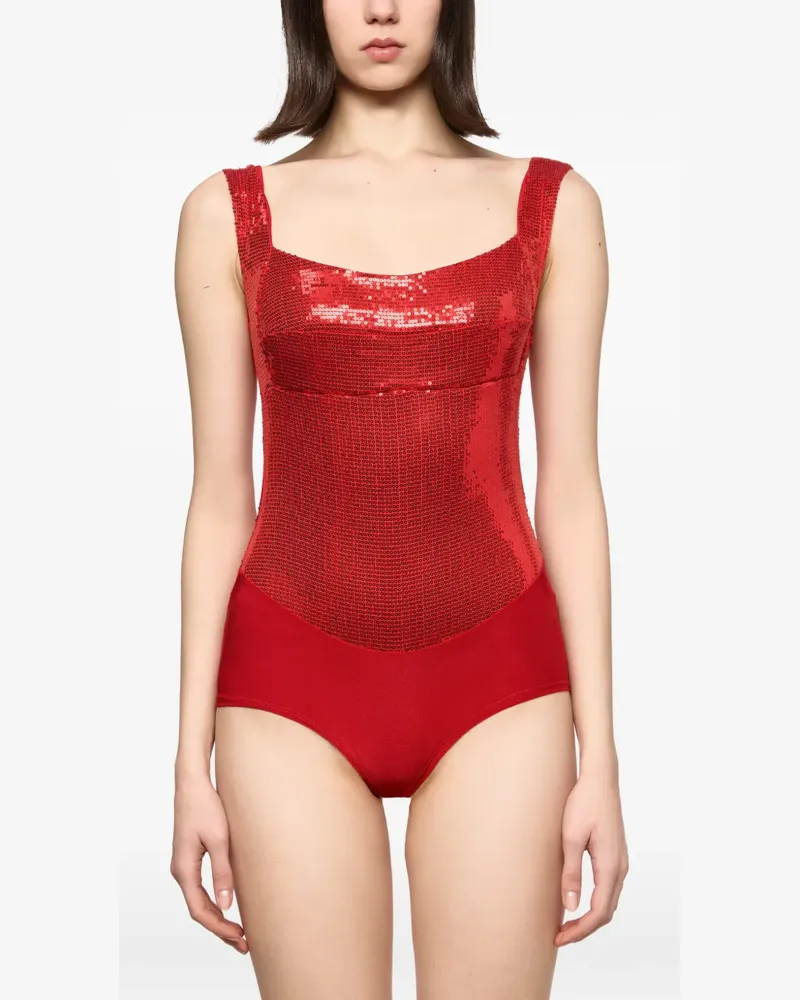 ATU Body Couture Body mit Pailletten - Rot Rot