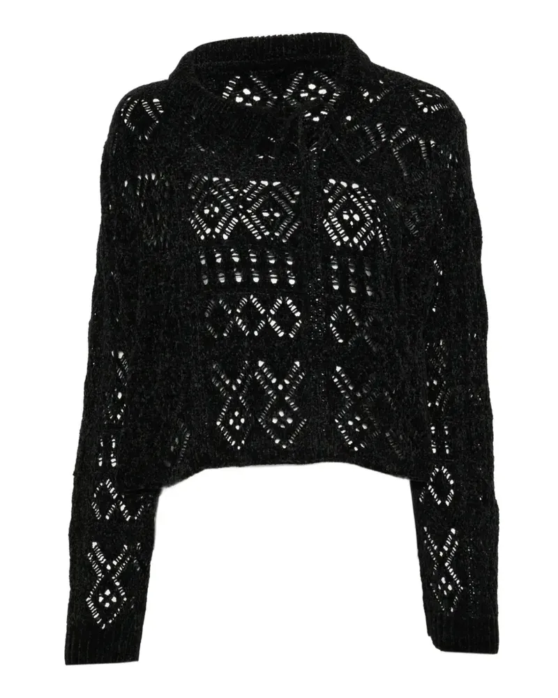 Yohji Yamamoto Chenille Pullover - Schwarz Schwarz