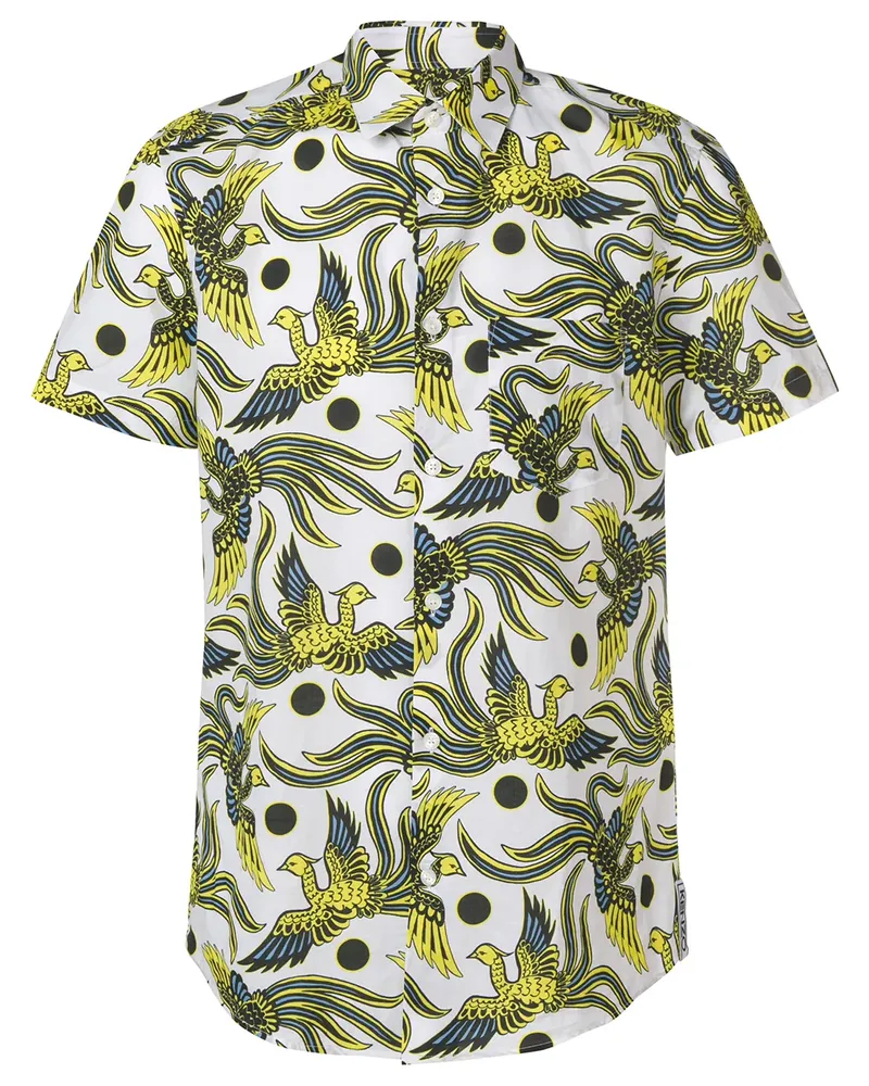 Kenzo Flying Phoenix' Hemd - Weiß Weiß